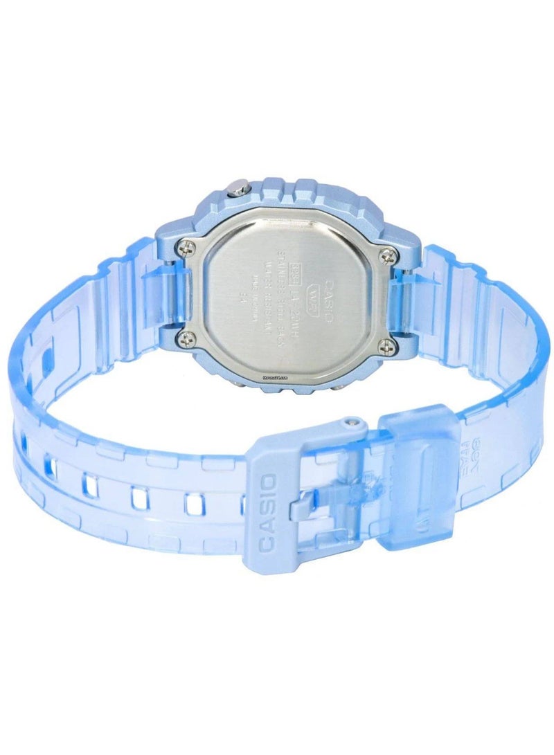 كاسيو ساعة كاسيو النسائية - LA-20WHS-2ADF، ميناء شفاف، سوار أزرق - Image 3