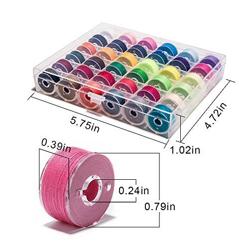 BetyBedy 36Pcs Bobbins and Sewing Threads with Bobbin Case for Multiple Sewing Machine, Pre-Wound Bobbins Set for Bro-Ther/Baby-Lock/Jano-me/El-na/Sin-ger, Standard Size and Assorted Colors - Image 4
