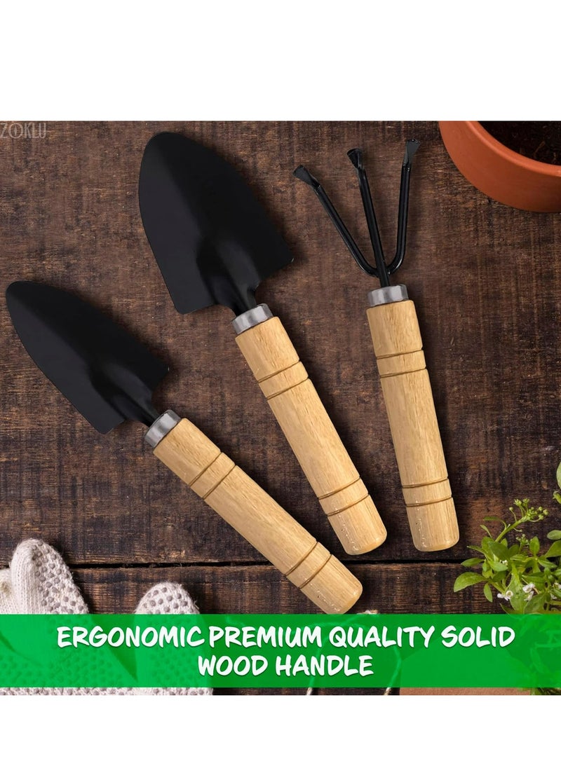 Oasisgalore 3-Piece Gardening Tool Set – Hand Shovel Trowel, Small Rake for Indoor and Outdoor Plants.  - Image 5
