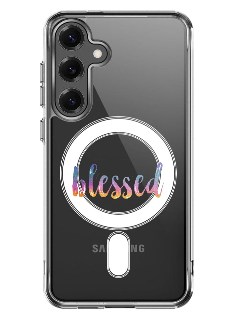 Theodor Magnetic Case for Samsung Galaxy S25 Plus 6.7-inch Compatible with MagSafe Wireless Charging, Shockproof Phone Bumper Cover Blessed - Image 1