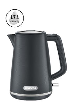 CARRERA Electric Kettle No 549– 2200W Power, 1.7L Capacity, STRIX Controller, 360° Swivel Base, Easy Open Lid, Automatic Shut-Off, Boil Dry Protection, Cord Storage, Detachable Scale Filter