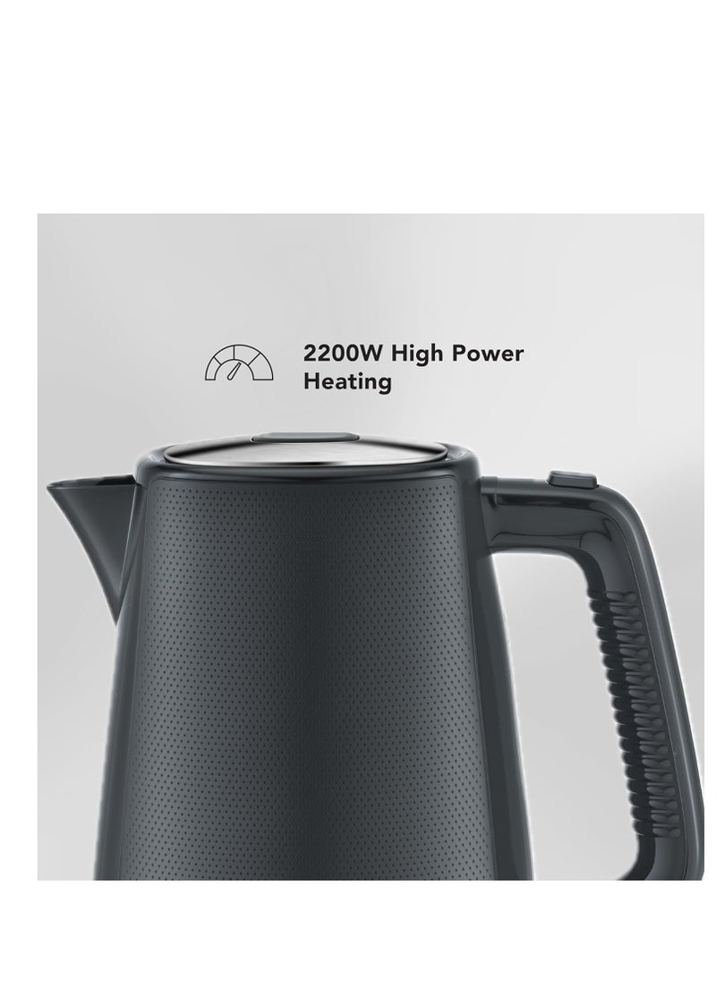 Carrera - CARRERA Electric Kettle No 549– 2200W Power, 1.7L Capacity, STRIX Controller, 360° Swivel Base, Easy Open Lid, Automatic Shut-Off, Boil Dry Protection, Cord Storage, Detachable Scale Filter - Image 1
