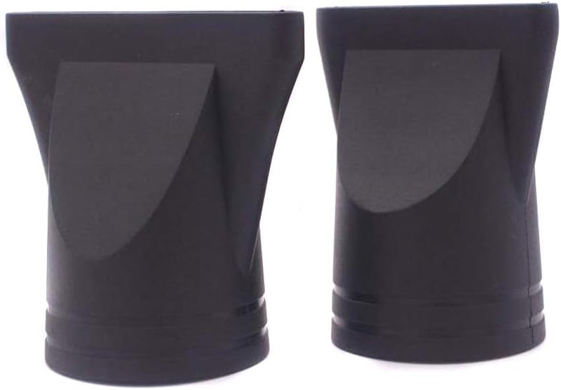 vipolish 2Pcs Special for Hair Barber Shop Plastic Salon Hair Dryer Nozzle Replacement Narrow Concentrator Replacement Blow Flat Hairdressing Hair Drying Nozzle for Outer Diameter 45cm Black