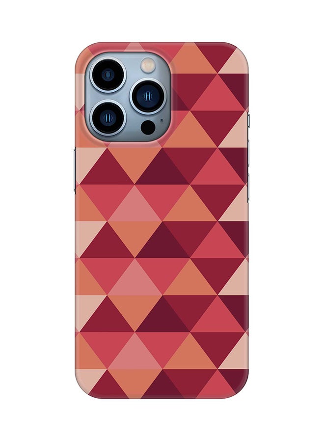 Stylizedd Case for iPhone 15 Pro Slim Snap Classic Series Mobile Cover Hard PC Shield Matte Finish Phone CasePrint - Topsy Turvy Triangles - Image 1