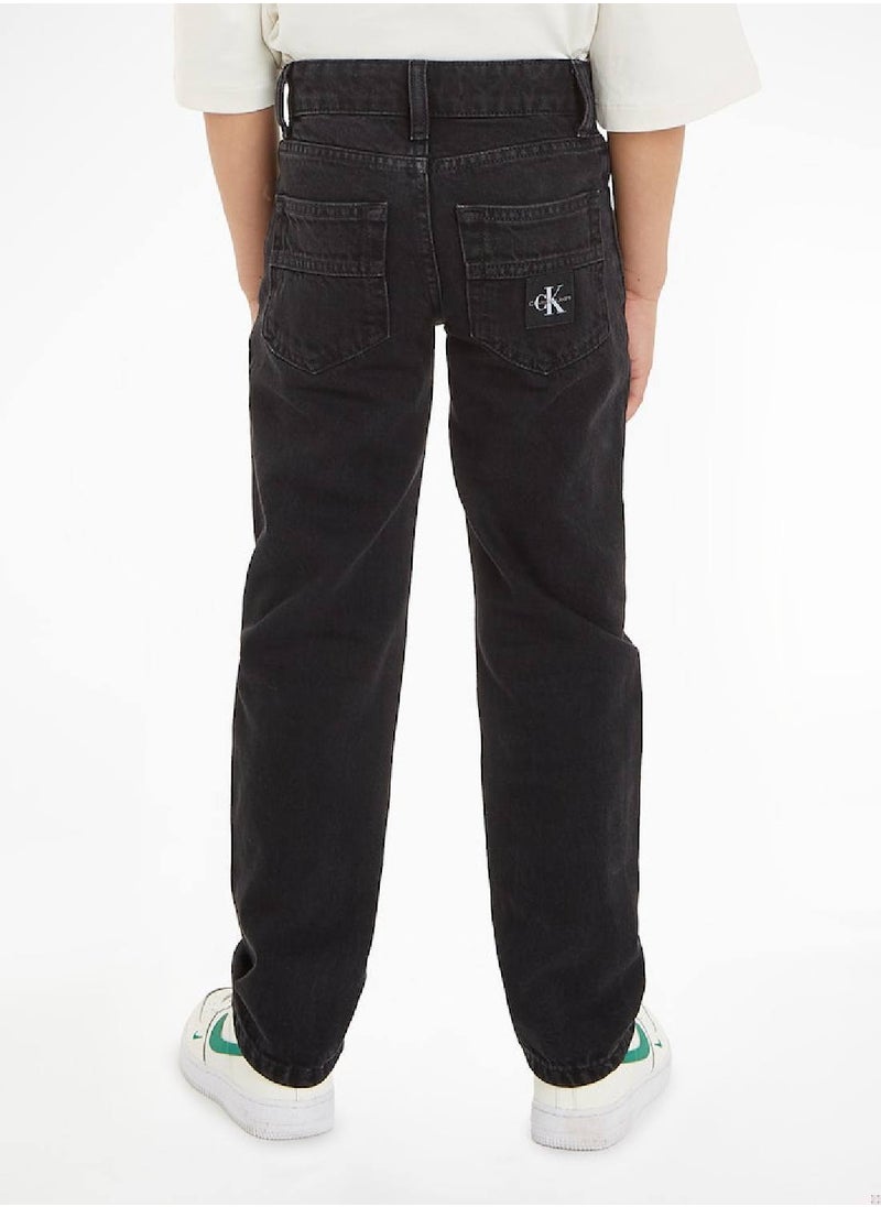 Calvin Klein Jeans - Calvin Klein Jeans Kids, Boys' Jeans - Straight Leg  - Casual Bottoms - Cotton , Black - Image 1