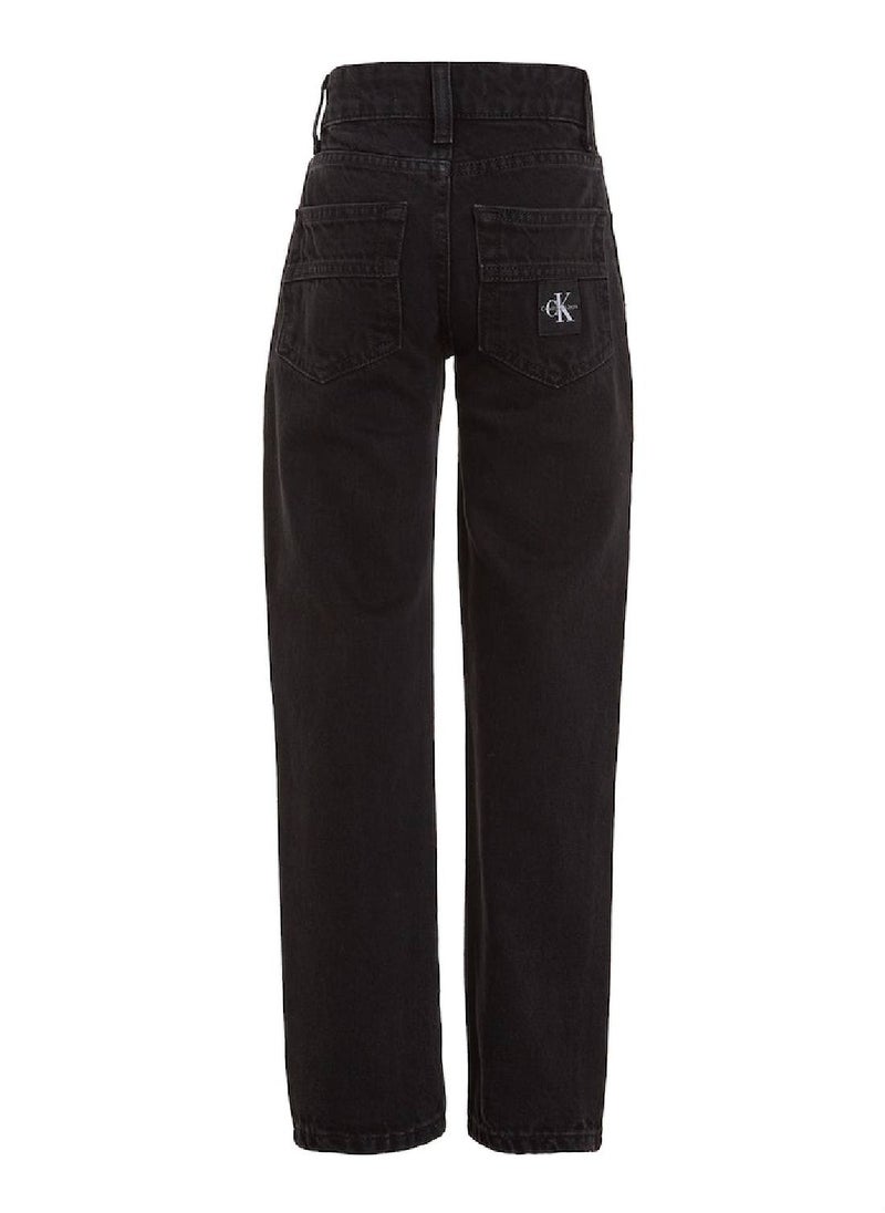 Calvin Klein Jeans - Calvin Klein Jeans Kids, Boys' Jeans - Straight Leg  - Casual Bottoms - Cotton , Black - Image 1