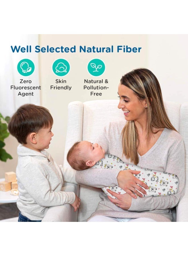 Mee Mee 100% Muslin Cotton Baby Swaddle Wrappers Set (PK-3)| Baby Towel| Soft, Quick-Drying & Highly Absorbent Blanket | Printed Mulmul Swaddle Cloth,Newborn Essentials (Multicolour, 120x100 cm) - Image 2