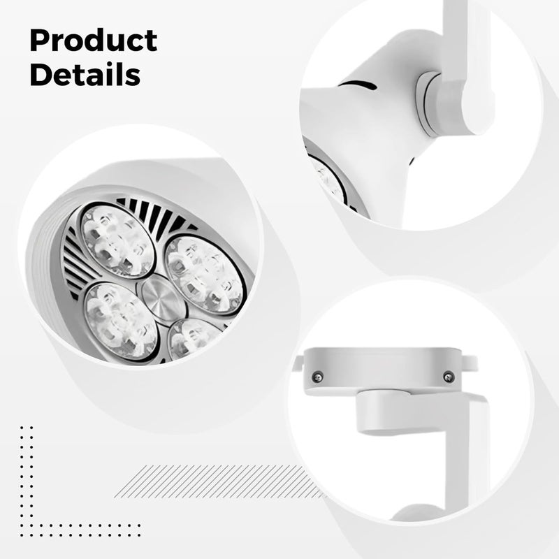 Track Spotlight, 2 Pcs 55W LED Grow Lights, 3000K Warm Full Spectrum, Horn Style, Aluminum Alloy, for Indoor Plants Flower - Image 4