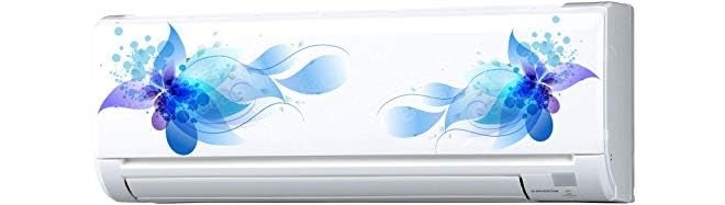 ™ AC Sticker Floral Split Ac Stickers Air Conditioner Sticker Blue Color (Pack of 2)