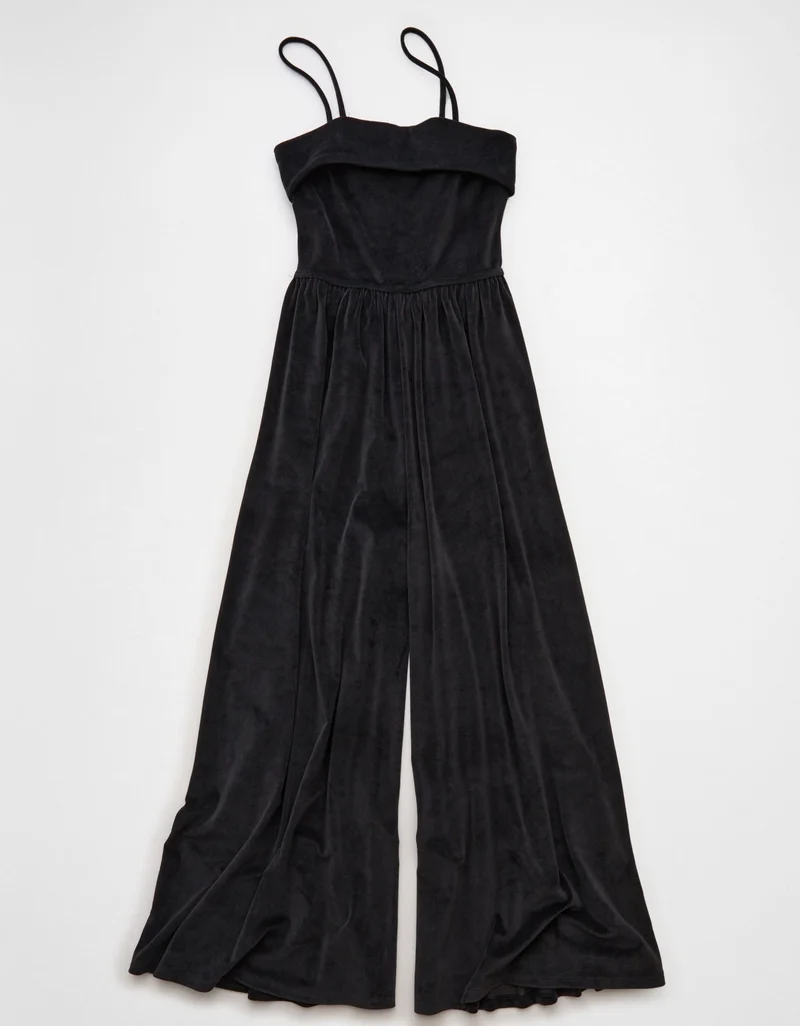 AE Velvet Foldover Jumpsuit