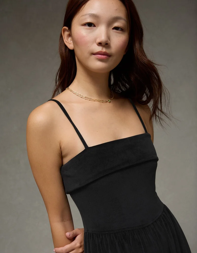 American Eagle  AE Velvet Foldover Jumpsuit for Women | Best Price UAE