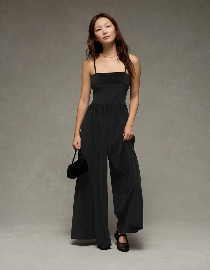 American Eagle  AE Velvet Foldover Jumpsuit for Women | Best Price UAE