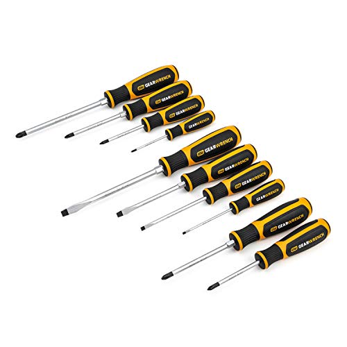 GEARWRENCH 10 Pc PhillipsSlottedPozidriv Dual Material Screwdriver Set 80060H