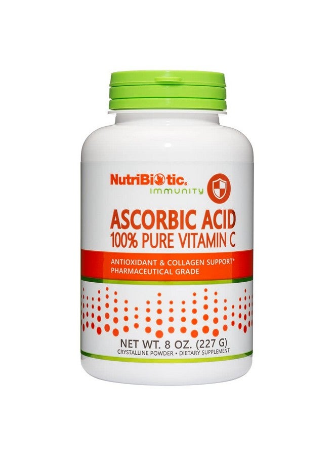 NutriBiotic Ascorbic Acid Vitamin C Powder, 8 Oz | Pharmaceutical Grade L-Ascorbic Acid, 2000 Mg Per Serving | Essential Immune & Antioxidant Collagen Support Supplement | Vegan, Gluten & GMO Free - Image 1