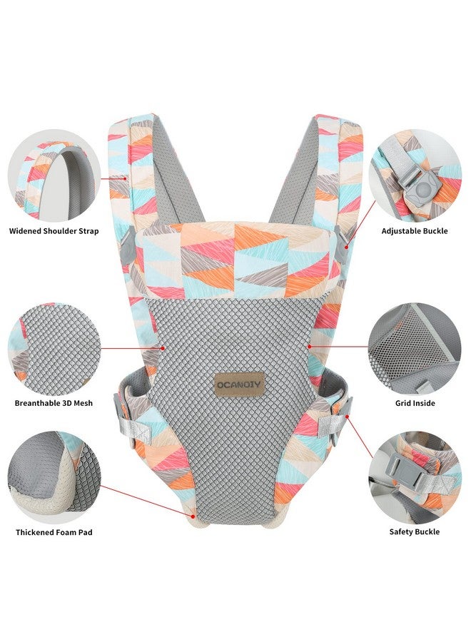 Ocanoiy Ocanoiy Baby Carrier Wrap, Ergonomic Front Carrier for Baby Infant Carrier All Carry Position Front and Back Face-in Face-Out Holder Baby Kangaroo Carrier for Toddler (Colorful)  - Image 2