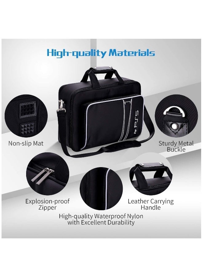 Topleo PS5 Carrying Case for Storage Protective PS5 Console Disc/Digital Edition with Shockproof Compartments  - Image 4