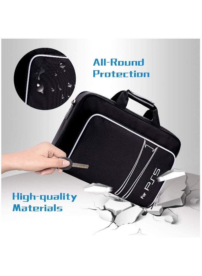 Topleo PS5 Carrying Case for Storage Protective PS5 Console Disc/Digital Edition with Shockproof Compartments  - Image 3