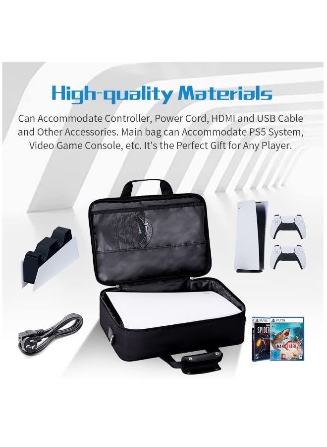 Topleo PS5 Carrying Case for Storage Protective PS5 Console Disc/Digital Edition with Shockproof Compartments  - Image 2