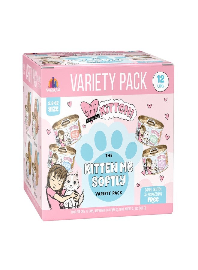 Weruva B.F.F. Kitten The Kitten Me Softly Variety Pack, 2.8oz Can, Pack of 12 - Image 1