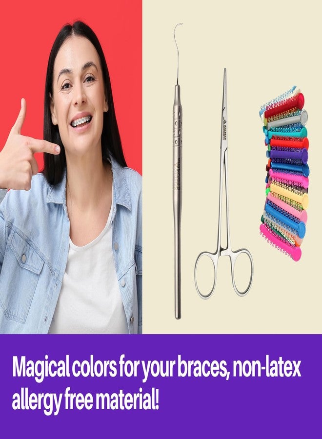 ARTMAN INSTRUMENTS Dental Braces Color Changing Kit, Orthodontic Ties Changing kit, Change The Color of Your Braces Yourself in Minutes Ligas para Brackets Ortodoncia - Image 5