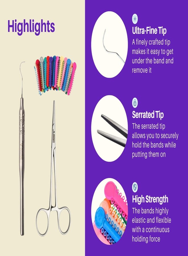 ARTMAN INSTRUMENTS Dental Braces Color Changing Kit, Orthodontic Ties Changing kit, Change The Color of Your Braces Yourself in Minutes Ligas para Brackets Ortodoncia - Image 4
