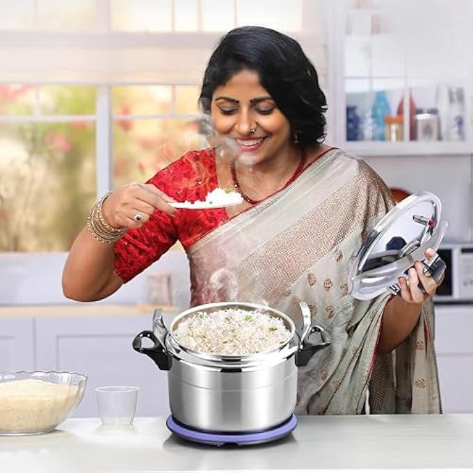 Timmy 9L HeavyDuty Aluminum Pressure Cooker  Smart Savings Fast  Even Cooking  EnergyEfficient Stovetop Compatible  Easy To Clean  Ideal For Home  Commercial Kitchen Use - Image 5