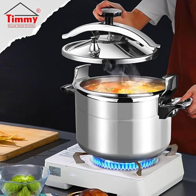 Timmy 9L HeavyDuty Aluminum Pressure Cooker  Smart Savings Fast  Even Cooking  EnergyEfficient Stovetop Compatible  Easy To Clean  Ideal For Home  Commercial Kitchen Use - Image 3