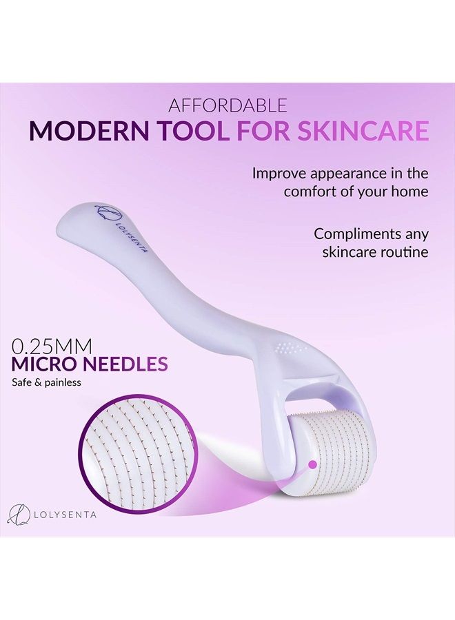 Mroobest Lolysenta Derma Roller 0.25mm, Titanium Microneedle Roller for Face, Microdermabrasion Facial Roller, Microneedling Dermaroller, Includes Storage Case - Image 4