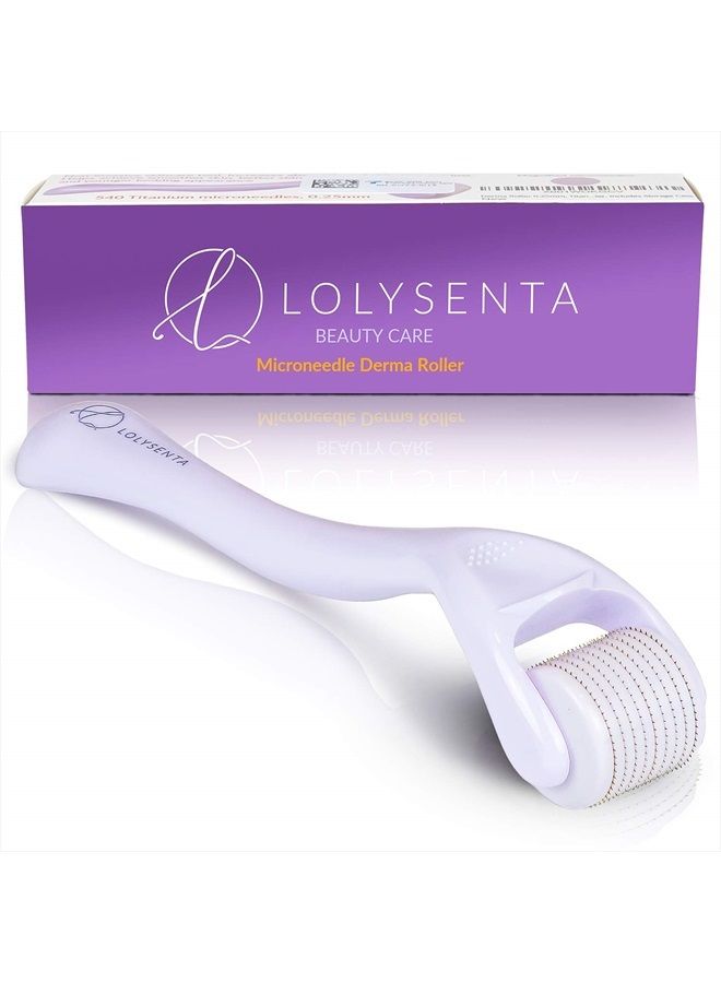 Mroobest Lolysenta Derma Roller 0.25mm, Titanium Microneedle Roller for Face, Microdermabrasion Facial Roller, Microneedling Dermaroller, Includes Storage Case - Image 1