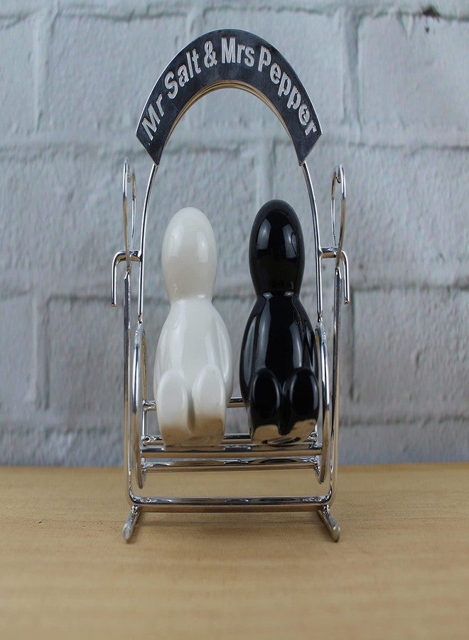 Winkee - Mr. Salt & Mrs. Pepper | The Adorable Spice Shaker Couple on a Hollywood Swing | Salt and Pepper Shaker Duo | Kitchen Decor - Image 4