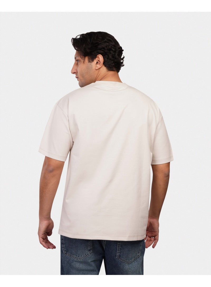 TORINESE "Pathway" Urban Illustration Sand Oversize Tee - Image 1