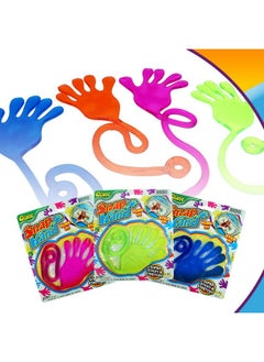 Ja-Ru JA-RU Snap Hand-Jumbo Sticky Hands Toy (12 Packs Assorted). Large Stretchy Sticky Hands Toy for Kids. Party Favors, Classroom Prizes, Birthday Gifts Easter Day Goodie Bags Stuffers Bulk 414-12s  - Image 5