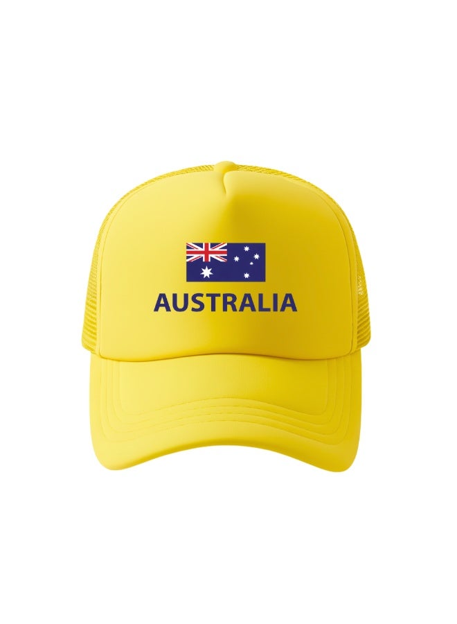 Australia Sports Cap With Adjustment Plastic Snap Closure For Men And Women - Image 1