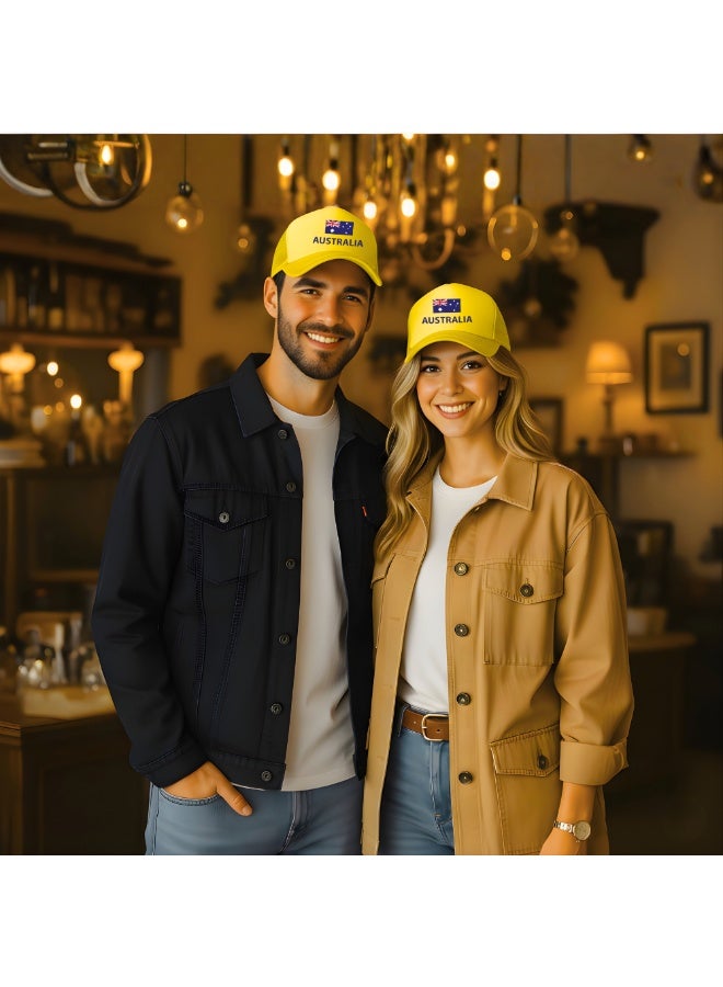 Australia Sports Cap With Adjustment Plastic Snap Closure For Men And Women - Image 2