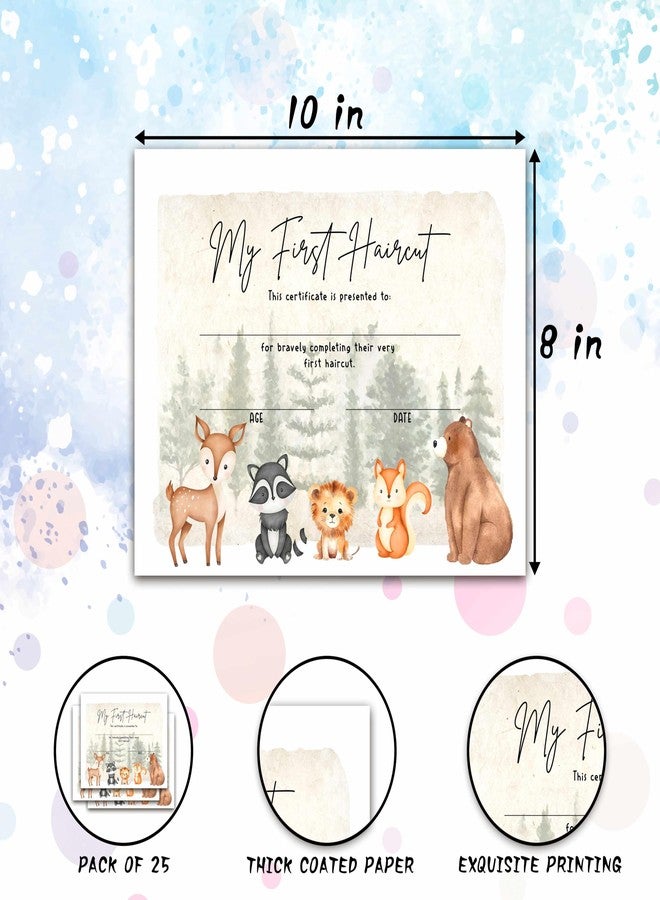 Gihyan My First Haircut Certificate, Wild Animal Award Certificates of Hair Cutting, Safari Jungle First Haircut Keepsake Gifts for Kids Children Baby Girls Boys, 25 Pcs Awards Certificates -04 - Image 2