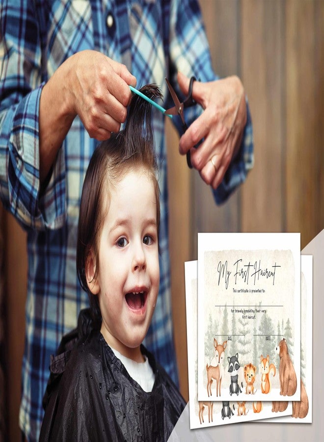 Gihyan My First Haircut Certificate, Wild Animal Award Certificates of Hair Cutting, Safari Jungle First Haircut Keepsake Gifts for Kids Children Baby Girls Boys, 25 Pcs Awards Certificates -04 - Image 4