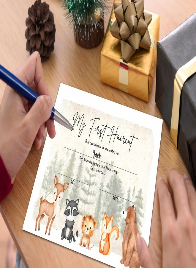Gihyan My First Haircut Certificate, Wild Animal Award Certificates of Hair Cutting, Safari Jungle First Haircut Keepsake Gifts for Kids Children Baby Girls Boys, 25 Pcs Awards Certificates -04 - Image 3