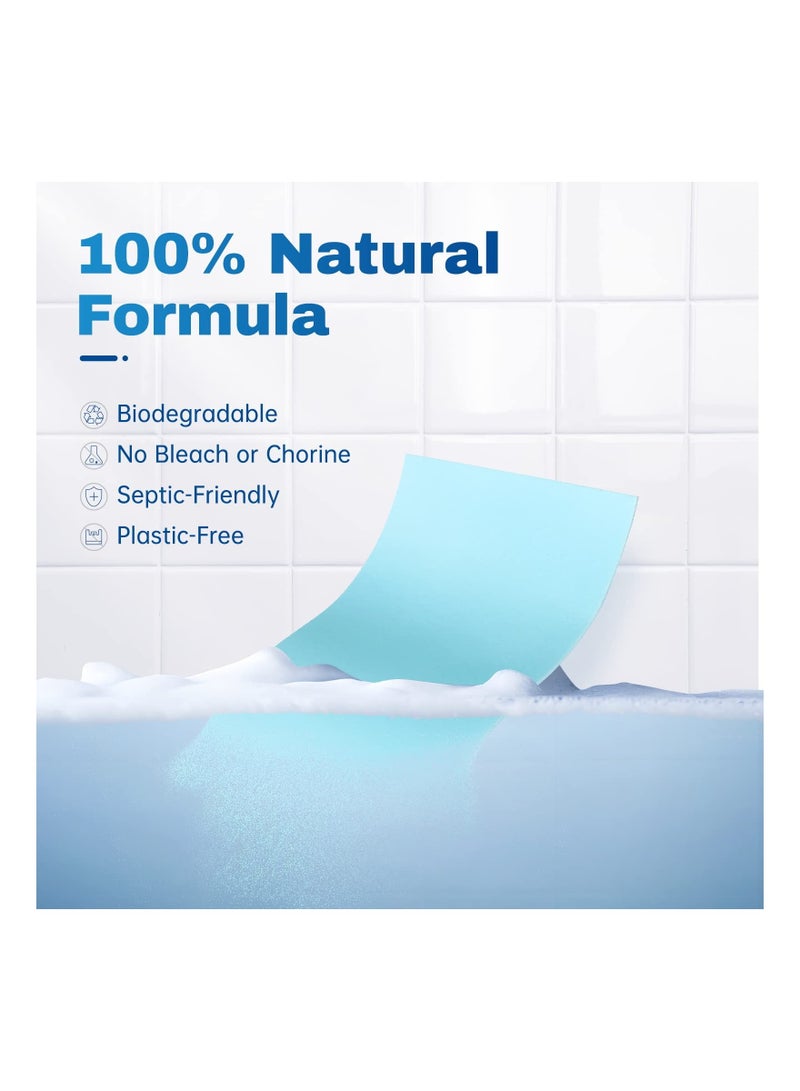 60PCS Toilet Bowl Cleaners (Eco) Friendly 60 Sheets Cleaner Strips Plastic-Free Cleaning Pre-Measured & Biodegradable Stips Efficiently Remove Stains Odors