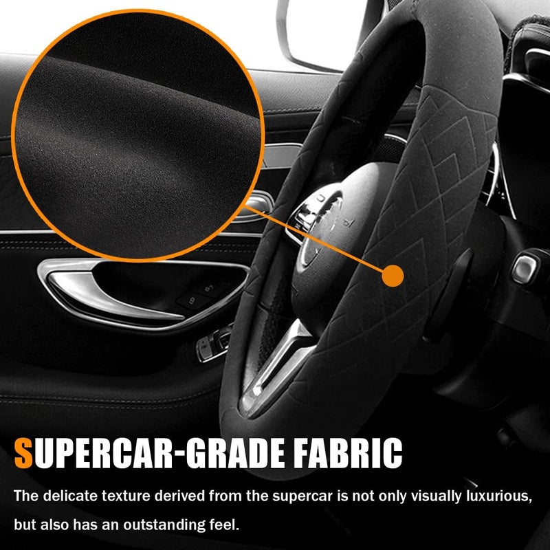 Bittwee Car Suede Steering Wheel Cover - Image 5