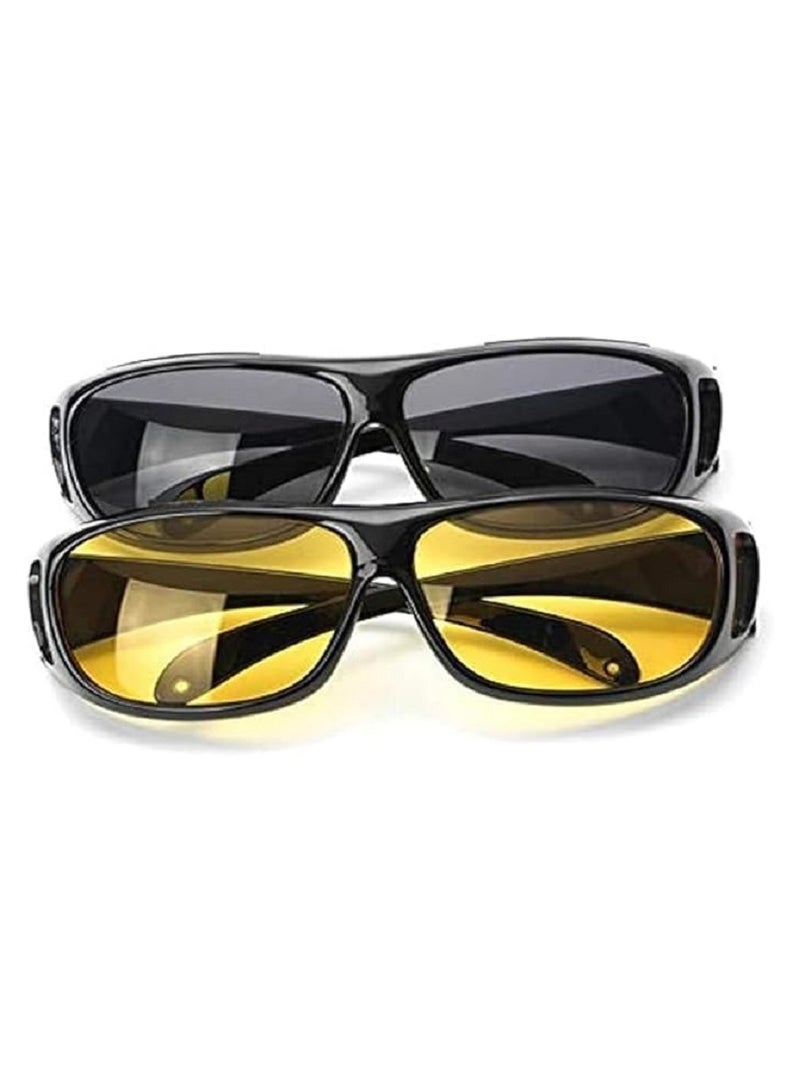 HD Anti-Glare Night Vision Driving Polarized Unisex Sunglasses - 2 Pack - Image 1