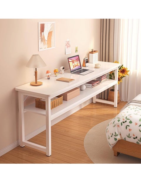 Computer Desk, Computer Laptop Table Desk Office Desk Study Writing Desk Easy Assembly, Computer Desk Modern Simple Style for Home Office (2 layer)