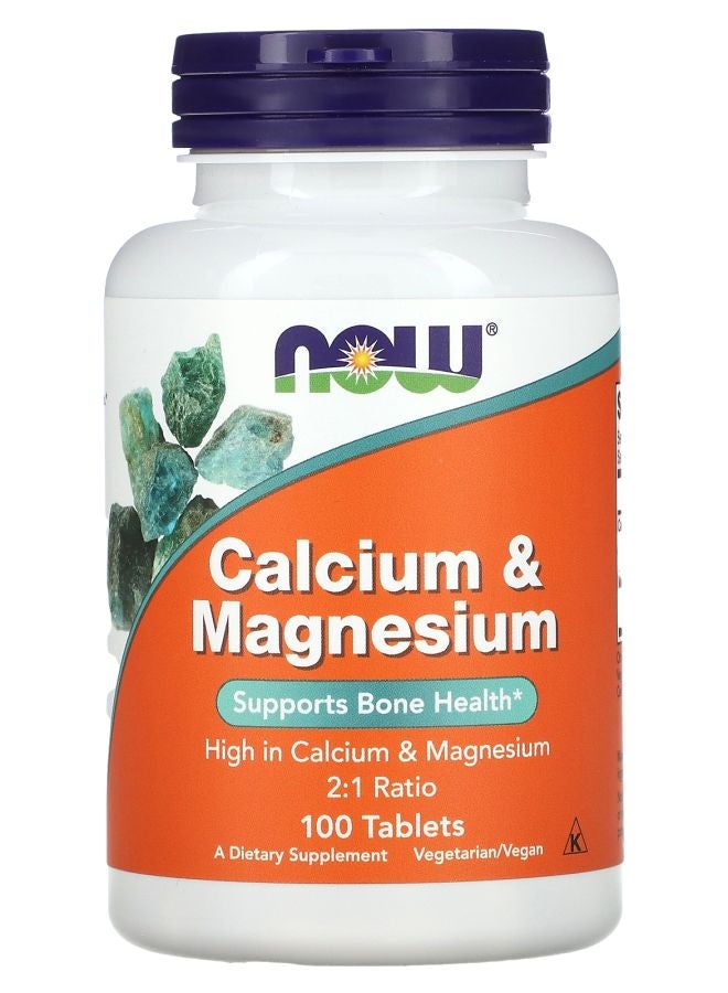 now Calcium & Magnesium 100 Tablets
