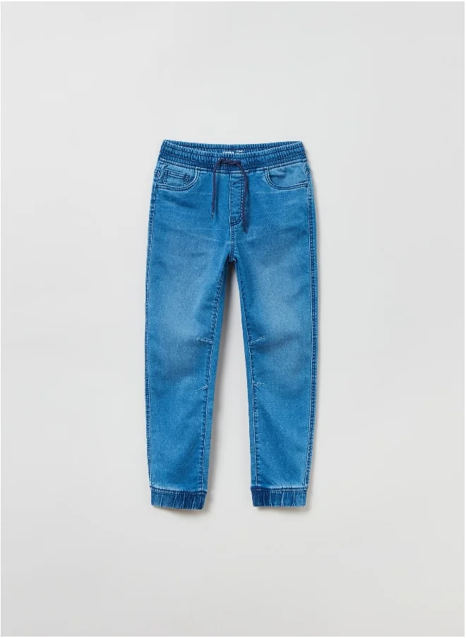 Ovs OVS Stretch Denim Joggers With Drawstring