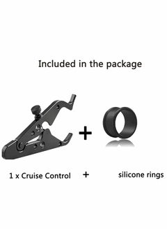 Excefore Motorcycle Cruise Control, Motorcycle Throttle Lock, Universal Throttle Assist Wrist/Hand Grip Lock Clamp with Silicone Ring Protect Fits Most Any Bike Durable Lightweight Aluminum Alloy  - Image 2
