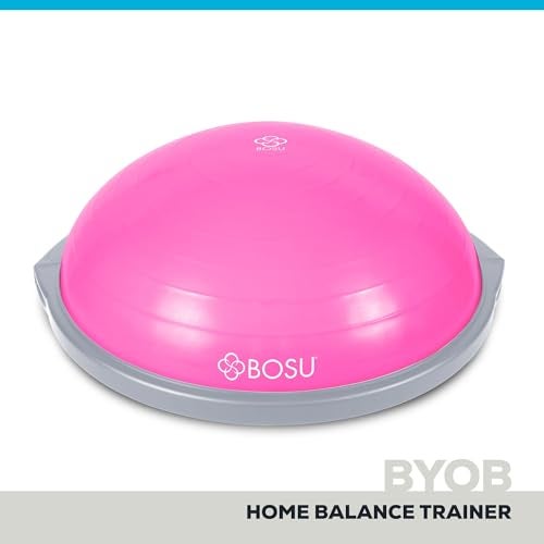 Bosu 72-10850 Home Gym Equipment The Original Balance Trainer 65 cm Diameter, Pink and Gray - Image 3