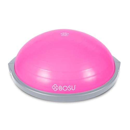 Bosu 72-10850 Home Gym Equipment The Original Balance Trainer 65 cm Diameter, Pink and Gray - Image 1
