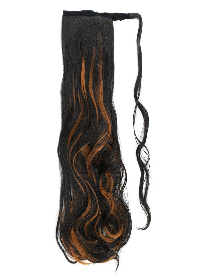 Paradise® Curly Wrap Around Ponytail Hair Extensions For Women And Girls Golden Highlights - Image 5