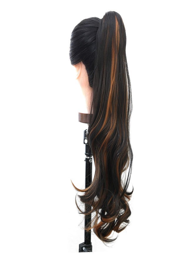 Paradise® Curly Wrap Around Ponytail Hair Extensions For Women And Girls Golden Highlights - Image 3