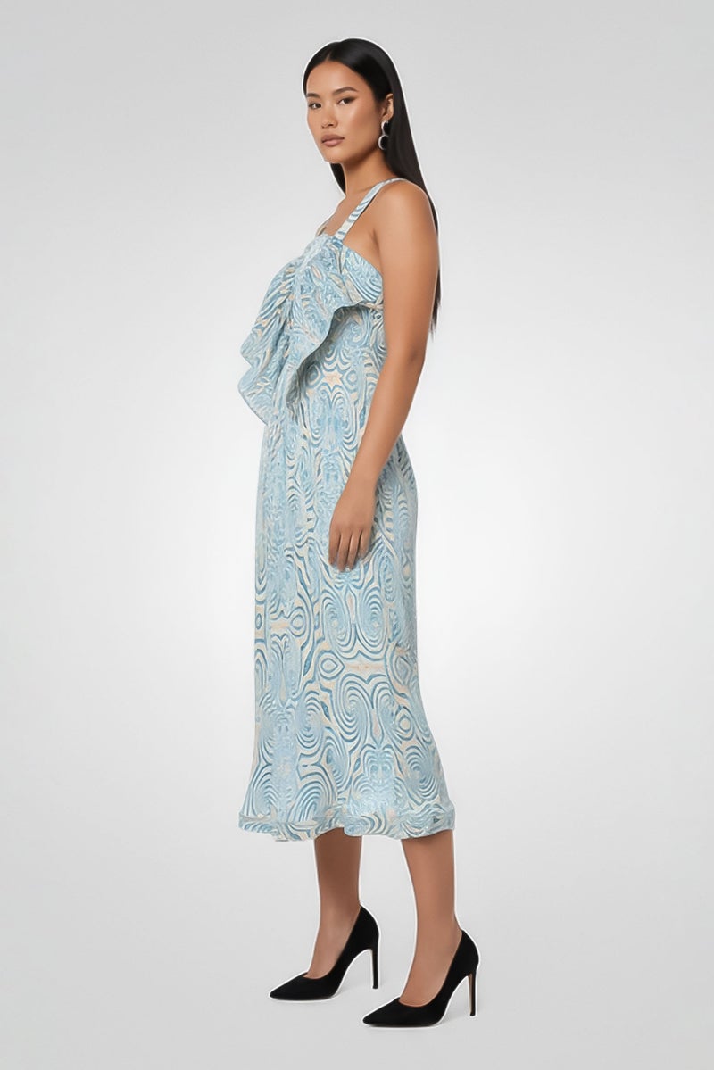 STELLA MCCARTNEY Women Allover Print Midi Dress, Multicolor - Image 3