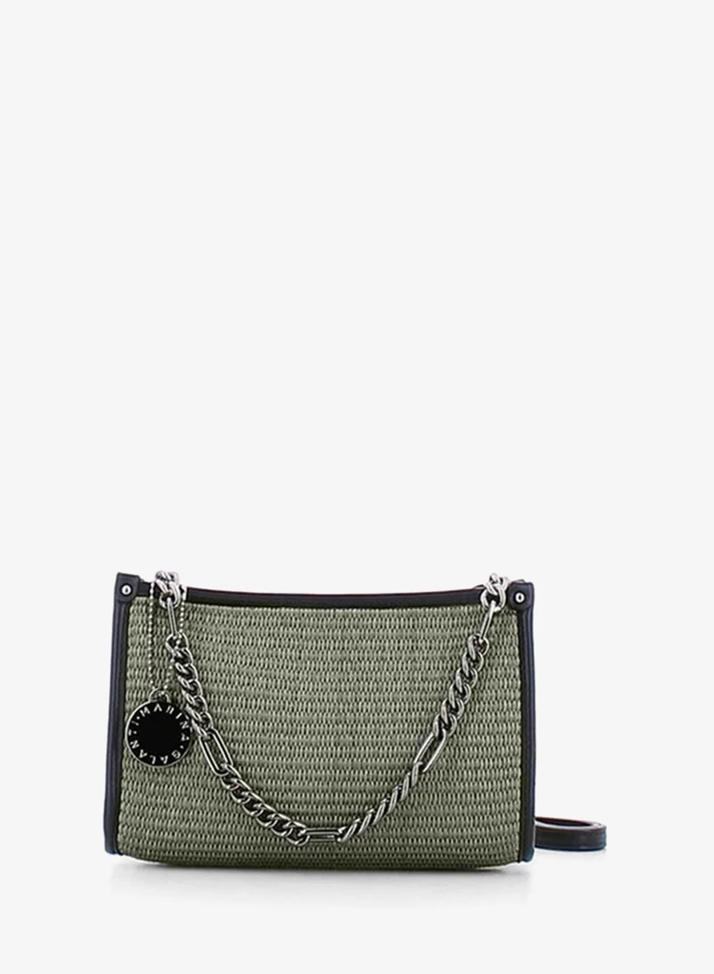 مارينا جالانتي Marina Galanti Women's Aggius Straw-Effect Crossbody bags – Sage Green